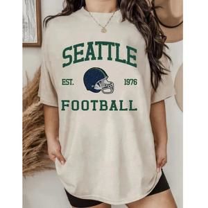 Seattle Seahawks 1976 Football T-Shirt , Unisex Seattle Crewneck Tee